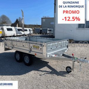 REMORQUE 2.50M FOND TOLE DOUBLE ESSIEU